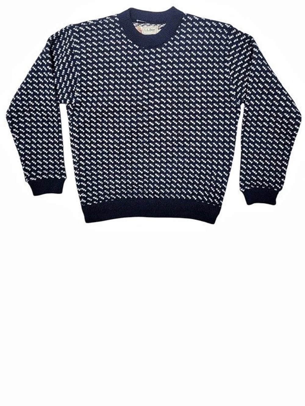 L.L.Bean Classic birdseye Heritage navy sweater